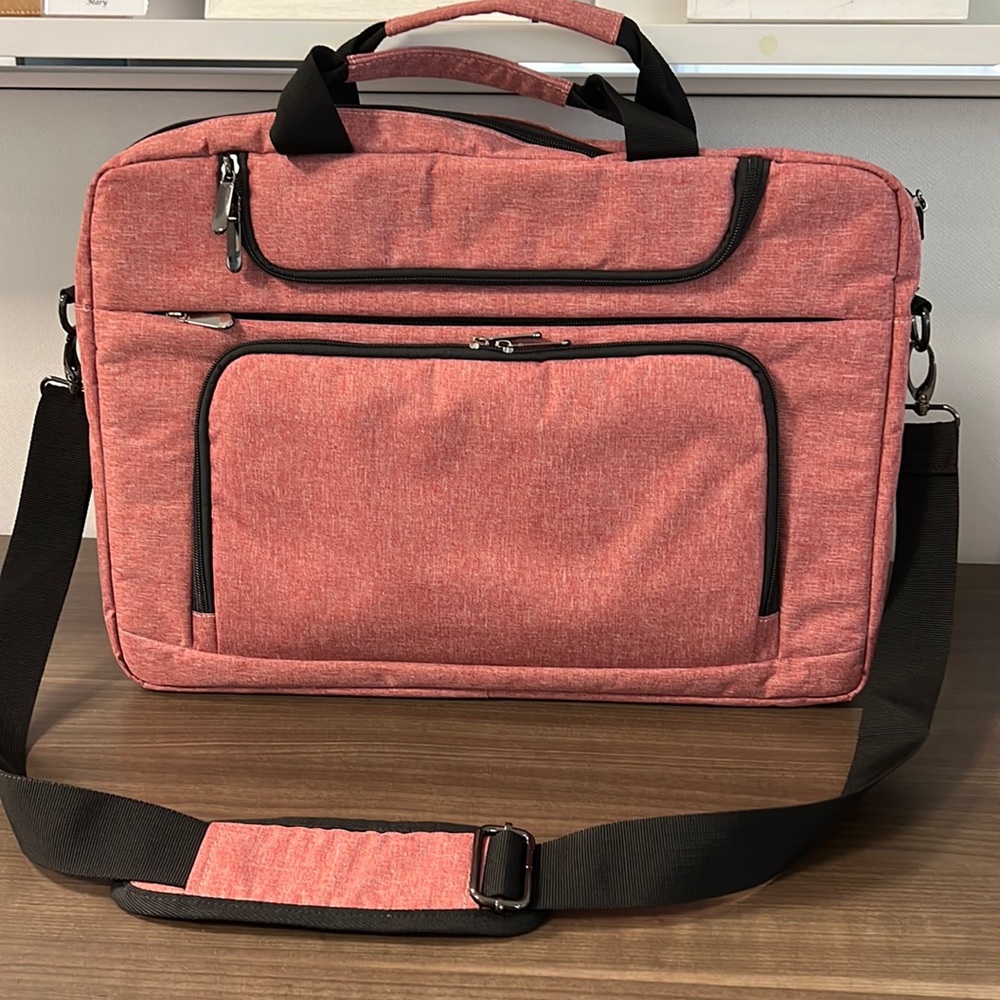 Large Laptop Briefcase; Pink; EUC